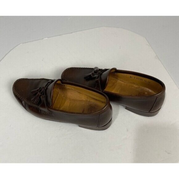 Allen Edmonds Urbino Moccasins Loafers Shoes Men SZ 8.1/2 Brown Calfskin Tassel main image 6